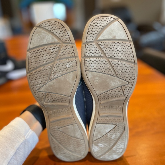 Sperry Laguna print navy stripe s7 boat shoe - Picture 4 of 4